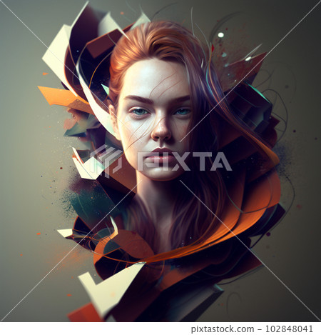 Female self-portrait AI image Female self-portrait AI image 102848041