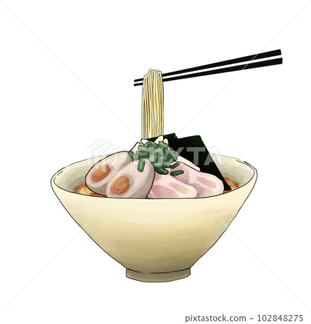 Ajitama 叉燒豆芽拉麵配蔥和海藻 102848275