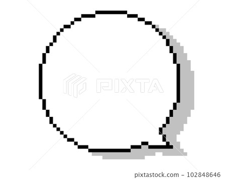簡單的語音泡沫像素藝術 102848646