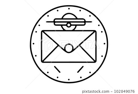 Outline email icon isolated on grey background.Email icon flat design, Mail Icon, Envelope Icon Vector, 102849076