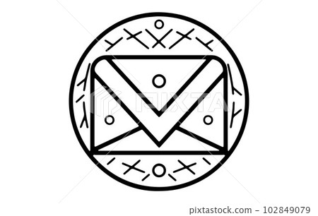 Outline email icon isolated on grey background.Email icon flat design, Mail Icon, Envelope Icon Vector, 102849079