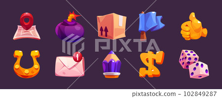 Web icons, symbols for game or casino Web icons, symbols for game or casino 102849287
