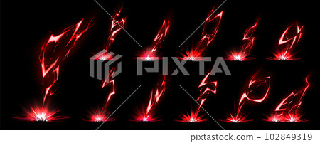 Thunder lightning vector electric power effect Thunder lightning vector electric power effect 102849319