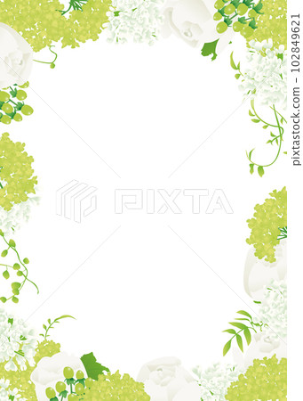 green flower frame 102849621
