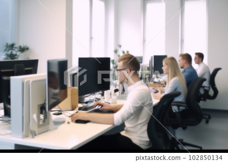 在辦公室工作的人，模糊，背景材料 102850134