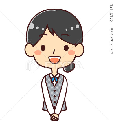 女店員插畫素材 102851178