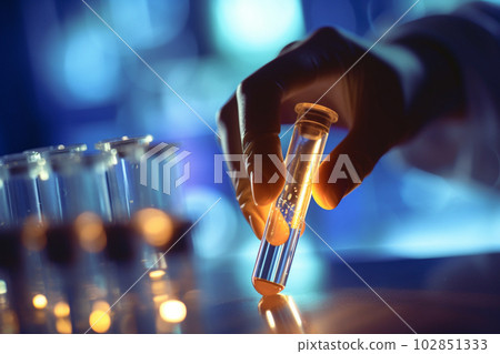 the hand of laboratory worker is preparing an...-插圖素材 [102851333] - PIXTA圖庫