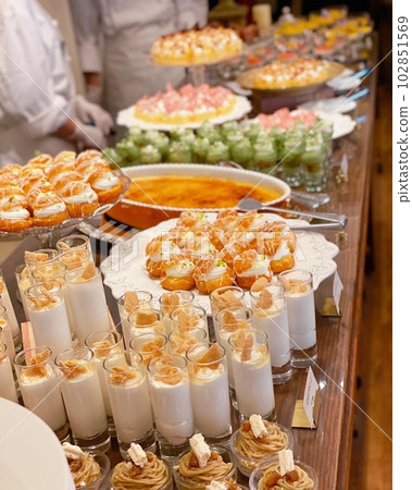 wedding dessert buffet 102851569