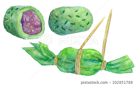 竹餃子水彩畫手繪插畫水彩插畫 竹餃子水彩畫手繪插畫水彩插畫 102851788