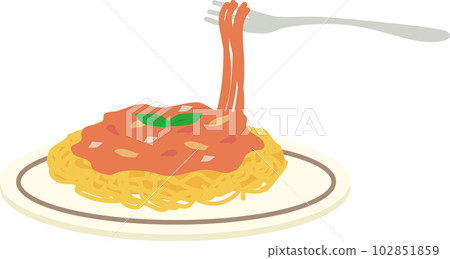 意大利麵條和叉子 意大利麵條和叉子 102851859