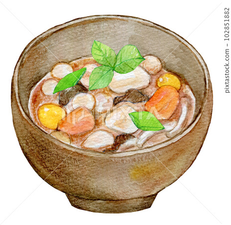 Noppei湯Noppei湯水彩畫手繪插圖水彩插圖 Noppei湯Noppei湯水彩畫手繪插圖水彩插圖 102851882