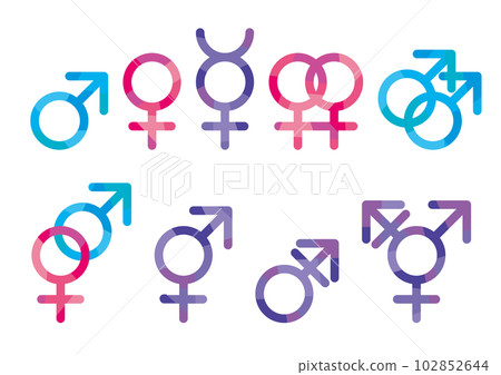 一個簡單的性別符號的插圖 一個簡單的性別符號的插圖 102852644