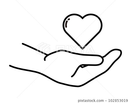 支持某人，幫助某人並提供一顆善良的心的圖像的插圖 102853019