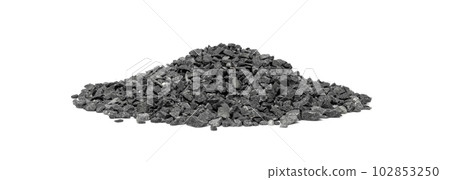 Gravel Pile Isolated, Grey Coarse Sand, Fine Granular Stones, Grit Sand, Small Grey Rock Texture Gravel Pile Isolated, Grey Coarse Sand, Fine Granular Stones, Grit Sand, Small Grey Rock Texture 102853250
