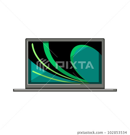 notebook laptop computer cartoon vector illustration 102853534
