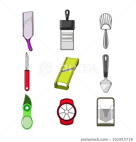 slicer food set cartoon vector illustration 102853719