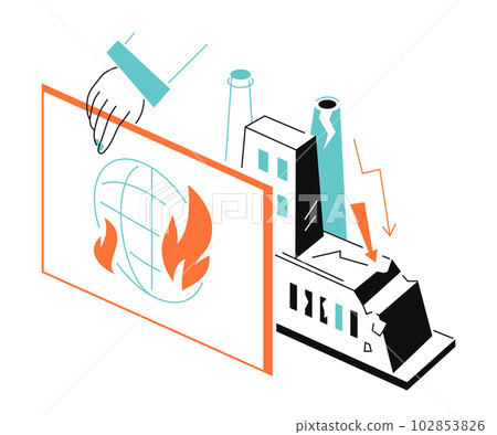 World crisis - colorful flat design style illustration 102853826