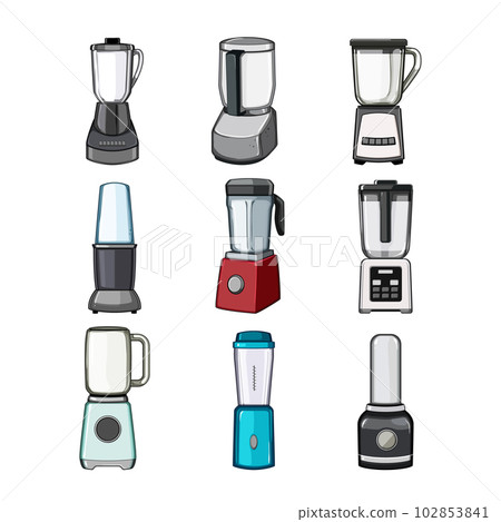 blender kitchen set cartoon vector illustration 102853841