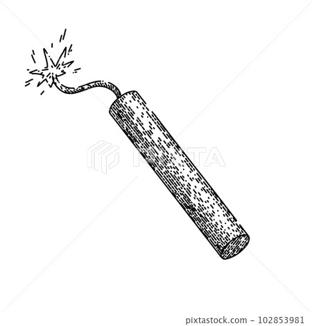 dynamite danger tnt sketch hand drawn vector 102853981