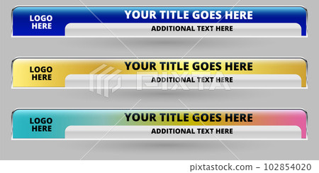 Modern Abstract Lower third Stylish Banner Design 102854020
