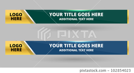 Modern Abstract Lower third Stylish Banner Design 102854023