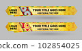 Modern Abstract Lower third Stylish Banner Design 102854025