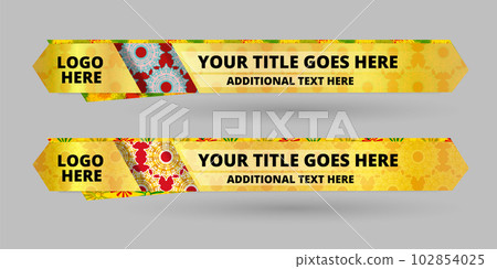 Modern Abstract Lower third Stylish Banner Design 102854025