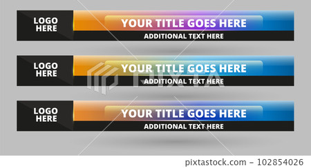 Modern Abstract Lower third Stylish Banner Design 102854026