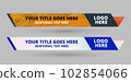 Modern Abstract Lower third Stylish Banner Design 102854066
