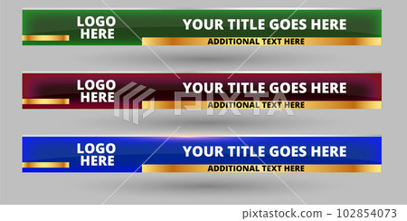 Modern Abstract Lower third Stylish Banner Design 102854073