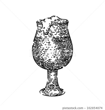 beer cup glass sketch hand drawn vector 102854074