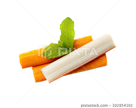 Crab Stick Isolated, Orange Crabstick Closeup, Crabmeat Food, Crabmeat Fish Sticks, Crab Sticks Crab Stick Isolated, Orange Crabstick Closeup, Crabmeat Food, Crabmeat Fish Sticks, Crab Sticks 102854102