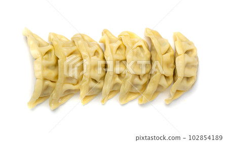 Gyoza Chinese Dumplings Isolated, Vegetable Jiaozi, Chicken Momo Pile, Asian Gyoza Group Gyoza Chinese Dumplings Isolated, Vegetable Jiaozi, Chicken Momo Pile, Asian Gyoza Group 102854189