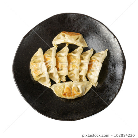 Gyoza Chinese Dumplings Isolated, Fried Vegetable Jiaozi, Chicken Momo Pile, Asian Gyoza Group Gyoza Chinese Dumplings Isolated, Fried Vegetable Jiaozi, Chicken Momo Pile, Asian Gyoza Group 102854220