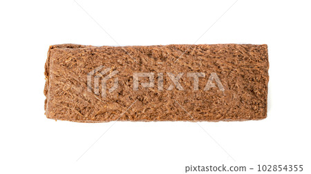 Chocolate Halva Pieces Isolated, Sunflower Halawa, Halvah or Halwa on White Background 102854355