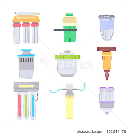 water filter set cartoon vector illustration water filter set cartoon vector illustration 102854476