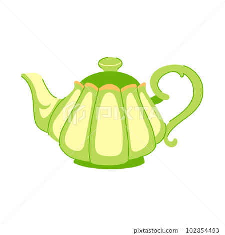 kitchenware teapot ceramic cartoon vector illustration 102854493
