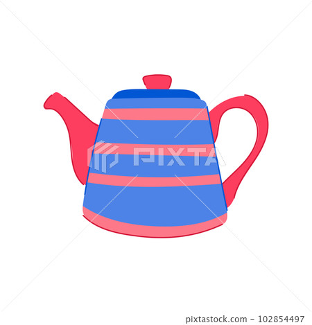 porcelain teapot ceramic cartoon vector illustration 102854497