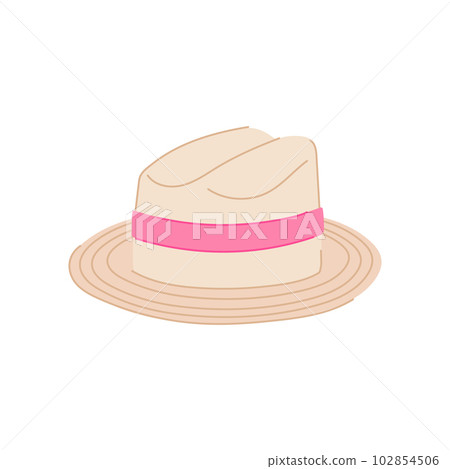 cap straw hat cartoon vector illustration 102854506
