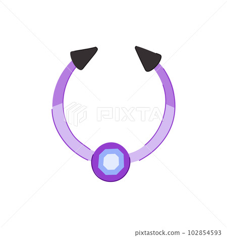 face piercing fashion cartoon vector illustration 102854593