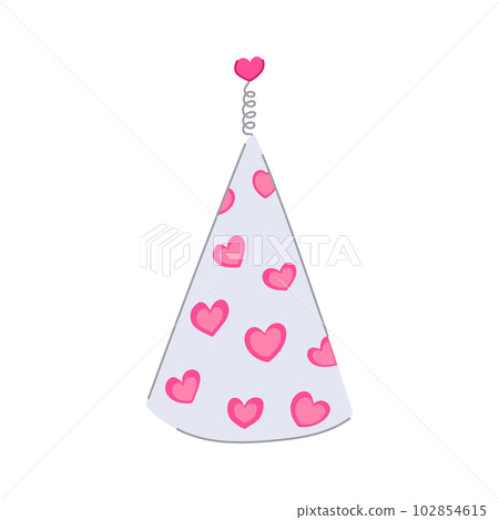 fun party hat cartoon vector illustration 102854615