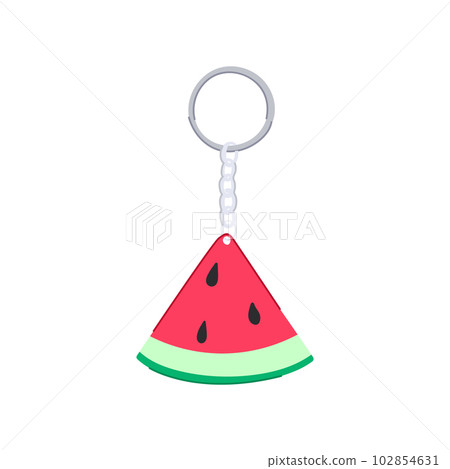 steel ring keychain cartoon vector illustration 102854631