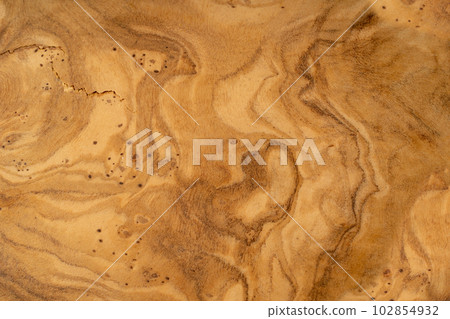 Olive Wood Texture Background, Solid Wooden Burr or Burl Pattern, Burled Wood Wallpaper with Copy Space Olive Wood Texture Background, Solid Wooden Burr or Burl Pattern, Burled Wood Wallpaper with Copy Space 102854932