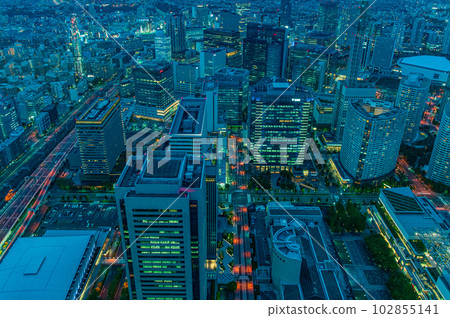 Night view of Yokohama Night view of Yokohama 102855141