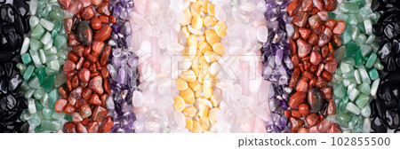 Colorful stones mix texture background, pebbles pattern Colorful stones mix texture background, pebbles pattern 102855500