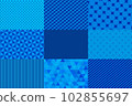 Geometric blue seamless pattern 102855697