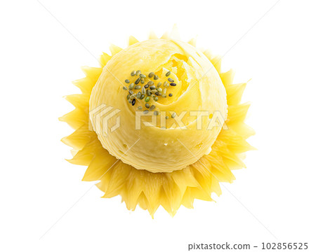 Yellow Melon Cupcake, Color Cup Cake, Delicious Fruit Cupcakes, Abstract Generative AI Illustration 102856525