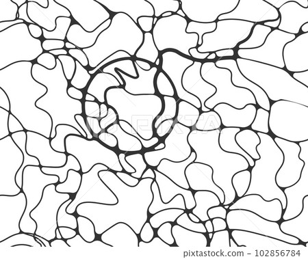 Neuro graphics. Abstract black and white pattern with smooth lines and shapes. Vector illustration Neuro graphics. Abstract black and white pattern with smooth lines and shapes. Vector illustration 102856784