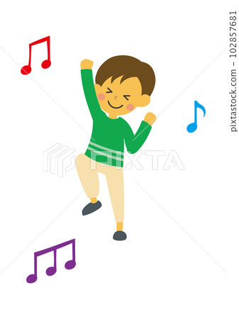 音符和兒童(男孩) 音符和兒童(男孩) 102857681