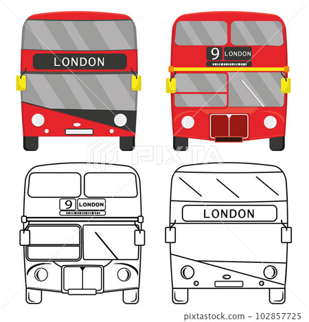 london red bus vector illustration isolated on white background 102857725